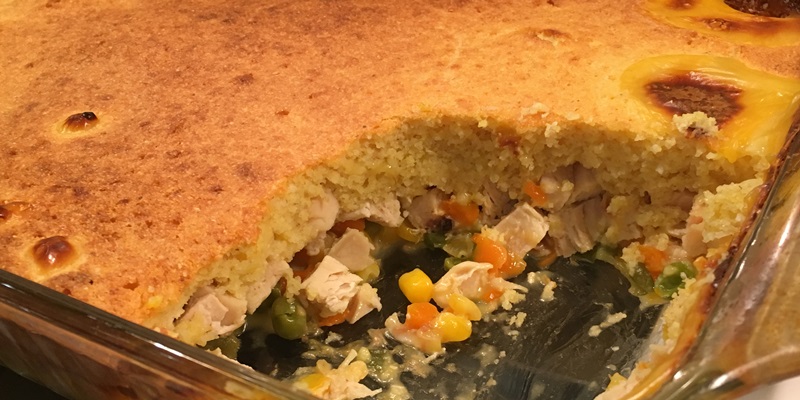 Chicken Vegetable Cornbread Bake